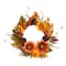 24" Sunflower, Pumpkin, Gourds, Pinecone & Berries Autumn Artificial Wreath